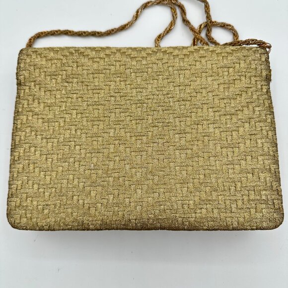 Gucci *Rare* Vintage Gold Woven Shoulder Bag (1968-1972) - Picture 13 of 14